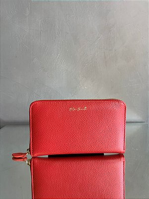 Carteira em Couro Vermelha