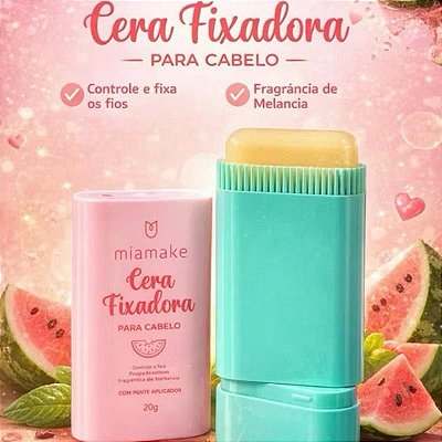 Cera Fixadora para Cabelo com Pente Aplicador | Alinha Frizz, Baby Hair e Acabamento Perfeito