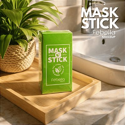 Máscara Facial Stick Chá Verde Febella | Limpeza Profunda | Controle de Oleosidade | Antiacne