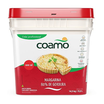 Margarina Coamo 80% de gordura com sal 14,5kg