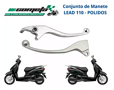 MANETE DIANTEIRO E TRASEIRO HONDA LEAD 110CC - 2009 A 2015