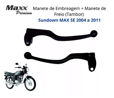 MANETE DE EMBREAGEM E MANETE  FREIO SUNDOWN MAX 125 (FREIO TAMBOR)