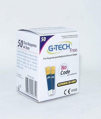 Tiras Reagentes G-Tech Free Com 50 Tiras