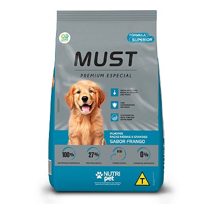 Ração Must Premium Especial Filhotes Raças Médias e Grandes Sabor Frango 3kg
