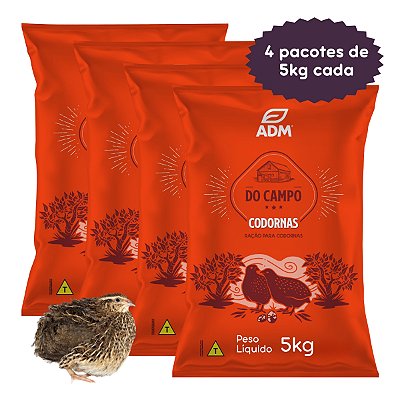DO CAMPO CODORNAS Ração para Codornas 20kg