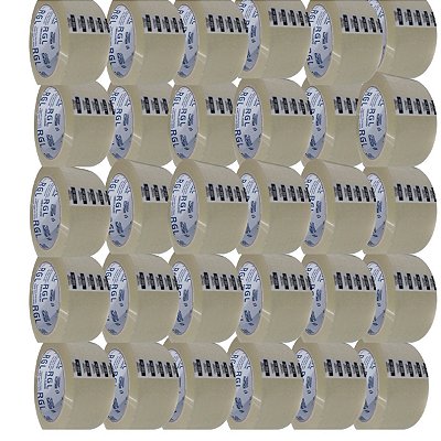 Kit 100 Fitas Adesivas Transparentes RGL 45mmx100m 45 Micras