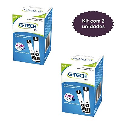 Kit 2 Frascos Tiras de teste G-Tech Free Lite C/ 50 tiras - 100 total