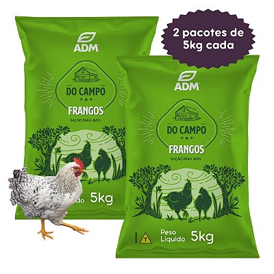 Kit 2 un DO CAMPO FRANGOS Ração para Aves 10kg