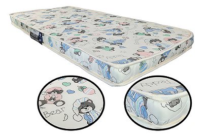 Colchao Baby p/ berço americano D18 LISO C/ PLAST 07cm X 1,30m X 60cm C218