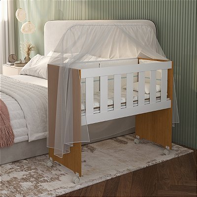 Mini Berço Rubi-Amadeirado/Branco