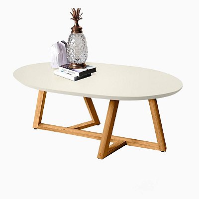 Mesa de Centro Classic Oval Tebarrot Off White