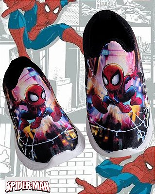 Tênis Infantil Sem Cadarço (Calce Fácil) - Homem Aranha