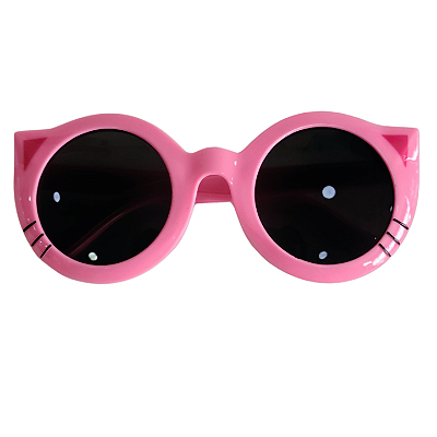 Óculos de sol infantil formato gatinha- recreativo com proteção UV - Rosa