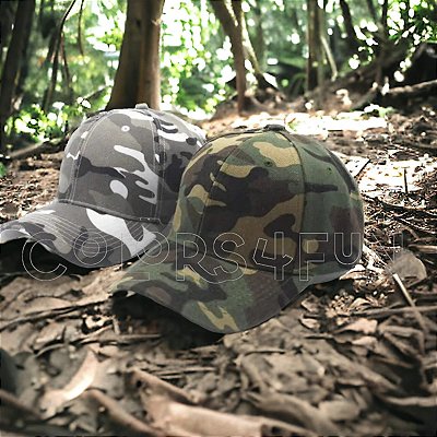 Boné infantil camuflado exercito army