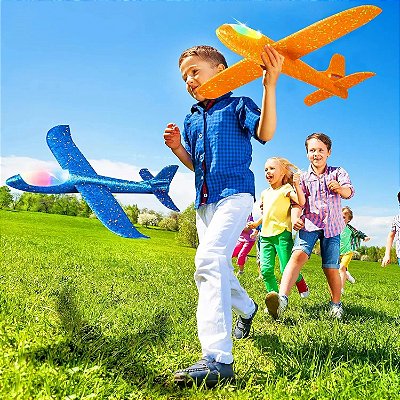 Avião Planador Aeromodelo de Espuma com ou sem LED