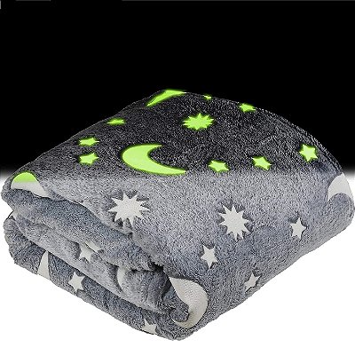 Manta Cobertor Solteiro Infantil Brilha No Escuro 1,80x1,50