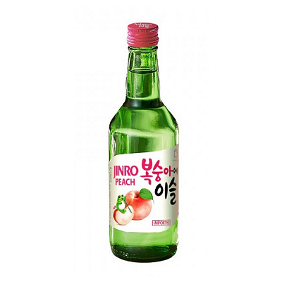 SOJU SABORIZADO PÊSSEGO JINRO 13% 360ML