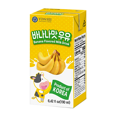 Leite de Banana Banana Flavored Milk Drink Yonsei 190ml