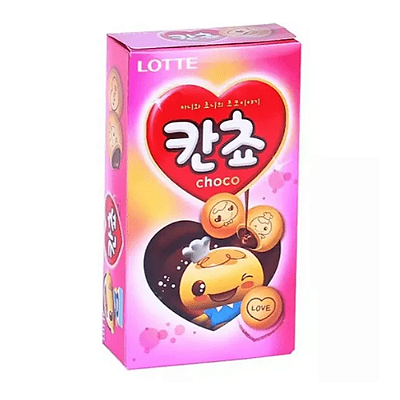 Kancho Biscoito de Chocolate Coreano Lotte 42g