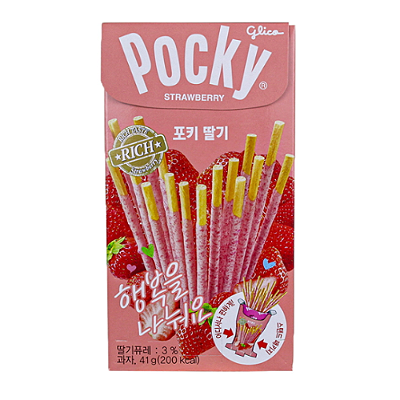 POCKY BISCOITO DE MORANGO GLICO 41G