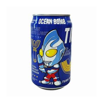 BEBIDA ULTRAMAN GASEIFICADA DE MAÇA VERDE TIGA OCEAN BOMB 320ml