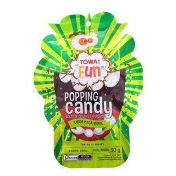 BALA EXPLOSIVA POPPING CANDY SABOR MAÇÃ VERDE - 30G