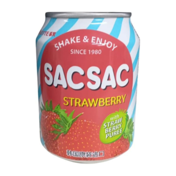 BEBIDA SACSAC SABOR MORANGO COM PEDAÇO DE FRUTA LOTTE 238ML