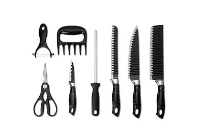 Conjunto de facas Premium cabo decorado 8 PÇS