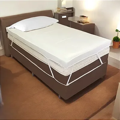 Pillow Top Solteiro Premium Confort Plus Lavável em Máquina Branco 88x188x10