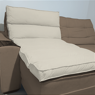 Pillow Top Sofá Retrátil Confort Wavy Castor 160x80x12cm Dupla Face Lavável em Máquina