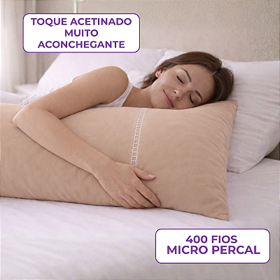 Fronha Travesseiro de Corpo 40x135cm Body Pillow Xuxão Zíper na Parte Maior