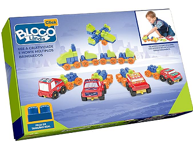 Kit com 68 peças - Use a criatividade e monte múltiplos brinquedos