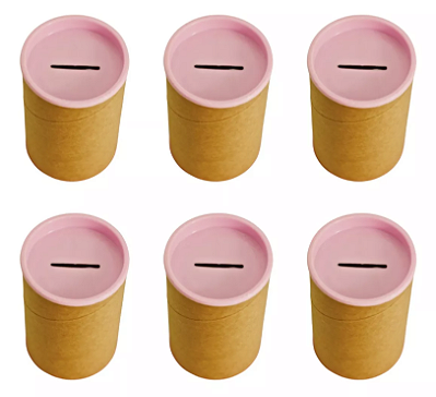 Cofrinho 10x16cm Rosa - 10 unidades