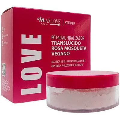 PÓ FACIAL FINALIZADOR TRANSLÚCIDO ROSA MOSQUETA MAX LOVE