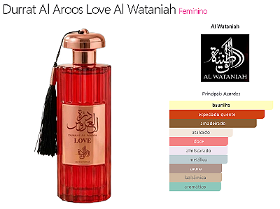 Durrat Al Aroos Love Al Wataniah Eua de Parfam 85ml