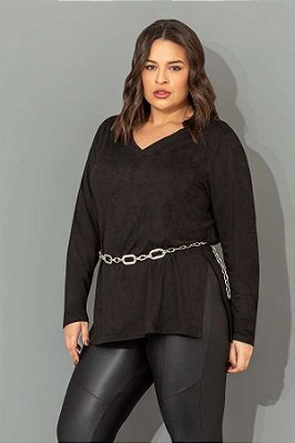 Blusa Light Suede Plus Size