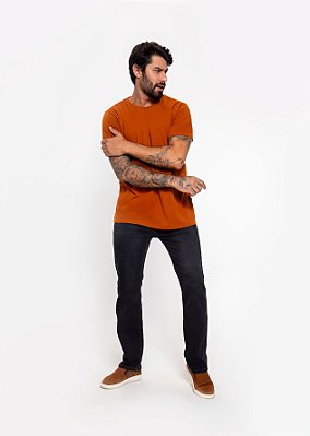 Calça Reta Masculina Cetim Black Stone