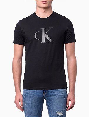 Camiseta Masculina Manga Curta Logo Gel Monogram Calvin Klein CM4OC01TC423