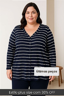 Cardigan Feminino Plus Size Ref 6140496