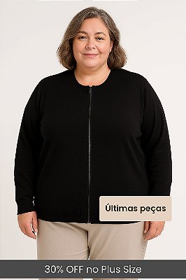Jaqueta Feminina Plus Size Bolso Ref 1000039841