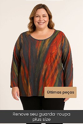 Blusa Feminina Manga Longa Plus Size Ref 34243587