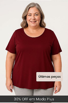 Blusa Feminina Manga Curta Plus Size Ref S00695