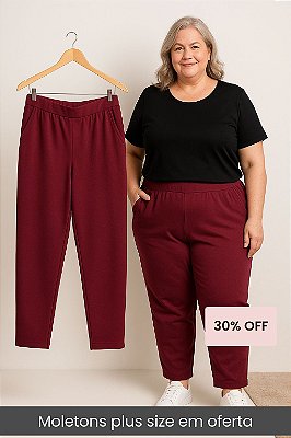 Calça Feminina Moletom Plus Size Ref 4142