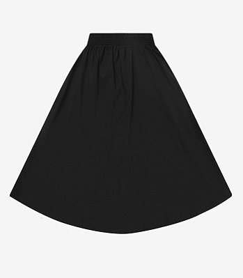 Saia Midi Evasê Feminina Em Popeline Rovitex 6196655