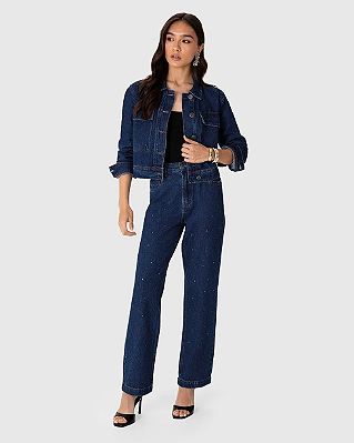 Jaqueta Cropped Feminina Em Jeans 1000134223
