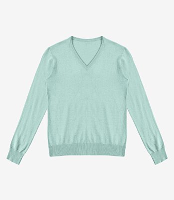 Sueter Feminino Gola V Em Tricot 6197105