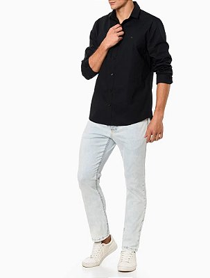 Camisa Masculina Slim Básica Manga Longa Calvin Klein CKJM900C