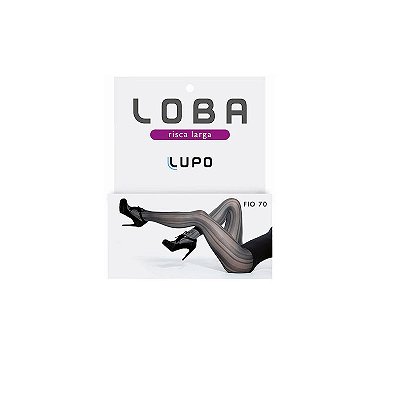 Meia Calça Loba Lupo Risca Larga Fio 70 5843-01