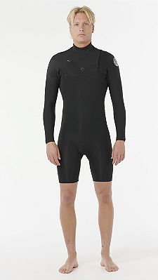 Short John Rip Curl Dawn Patrol E5 2/2mm Manga Longa Chest Zip - 2026 - Preto