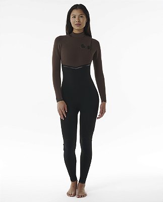 Long John Feminino Rip Curl E-Bomb E7 3/2 mm Zip Free Chocolate
